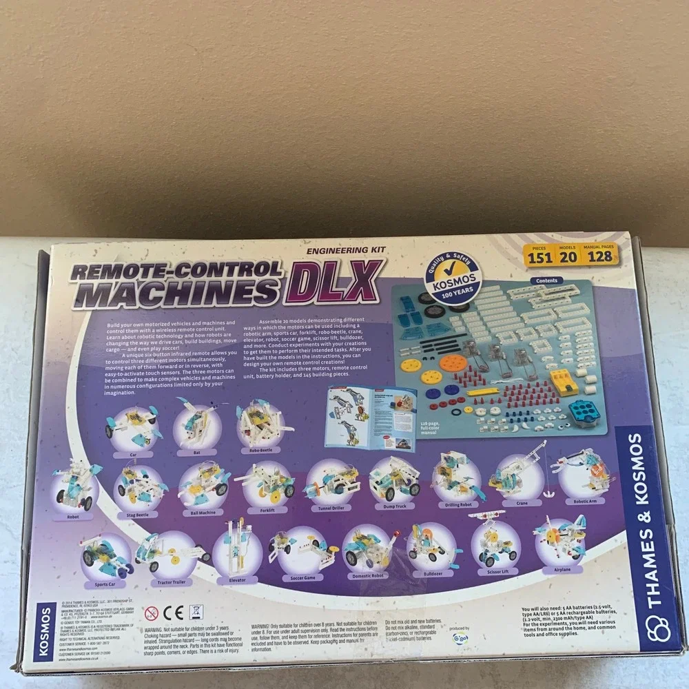 Thames Kosmos Remote Control Machines DLX Engineering Kit RC Robot Set 20 Models